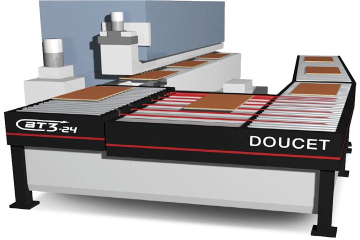 BT3 Return Conveyor for Single-End Tenoners From Doucet Machineries