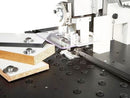 SCM Minimax Contour Edgebander - Model e10 with anti-scratch phenolic multilayer work table w/modular holes and panel supports